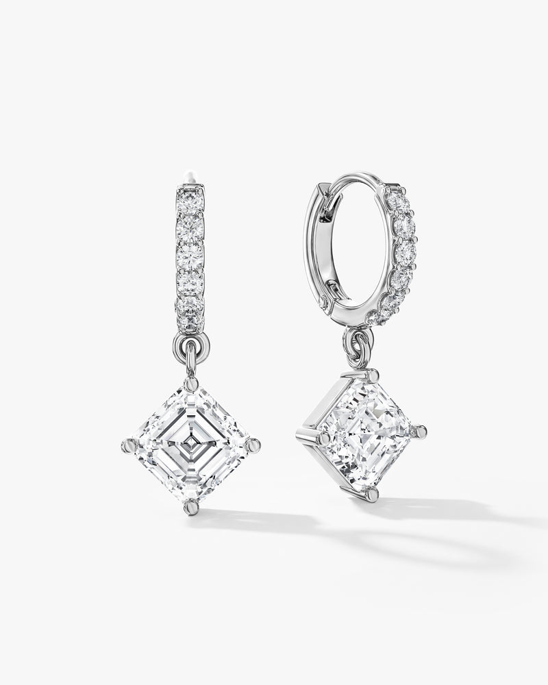 Asscher Cut Drop Earrings