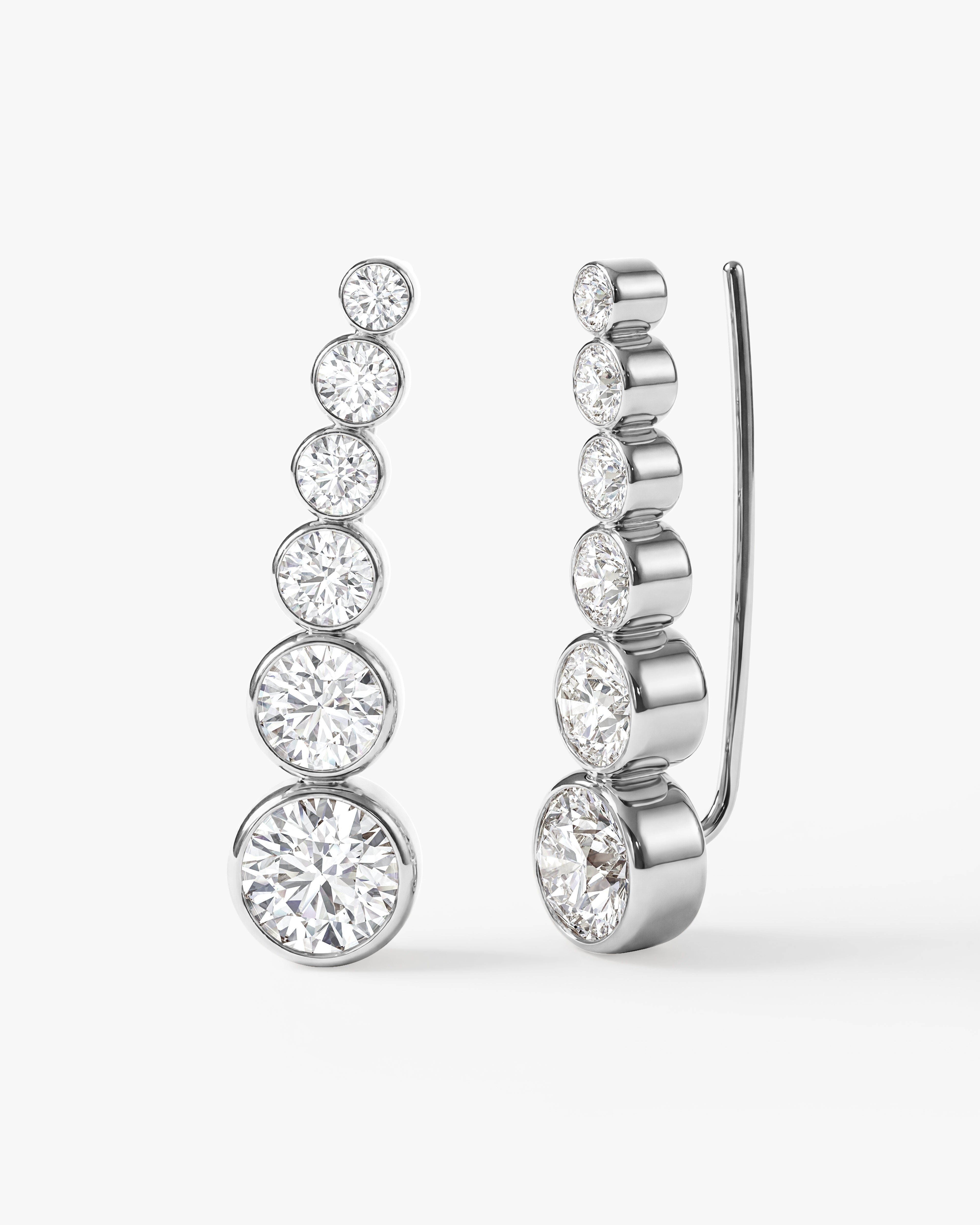 Bezel Climber Earrings