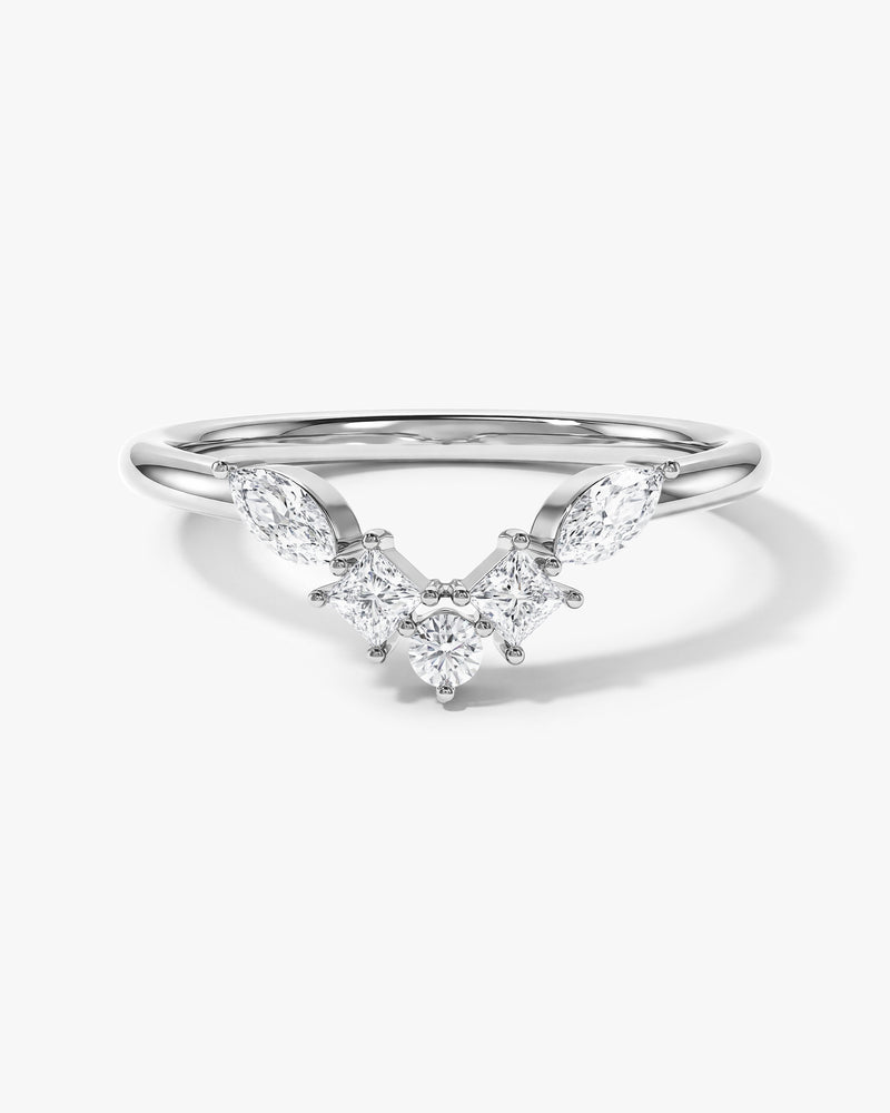 Curved Princess and Marquise Ring