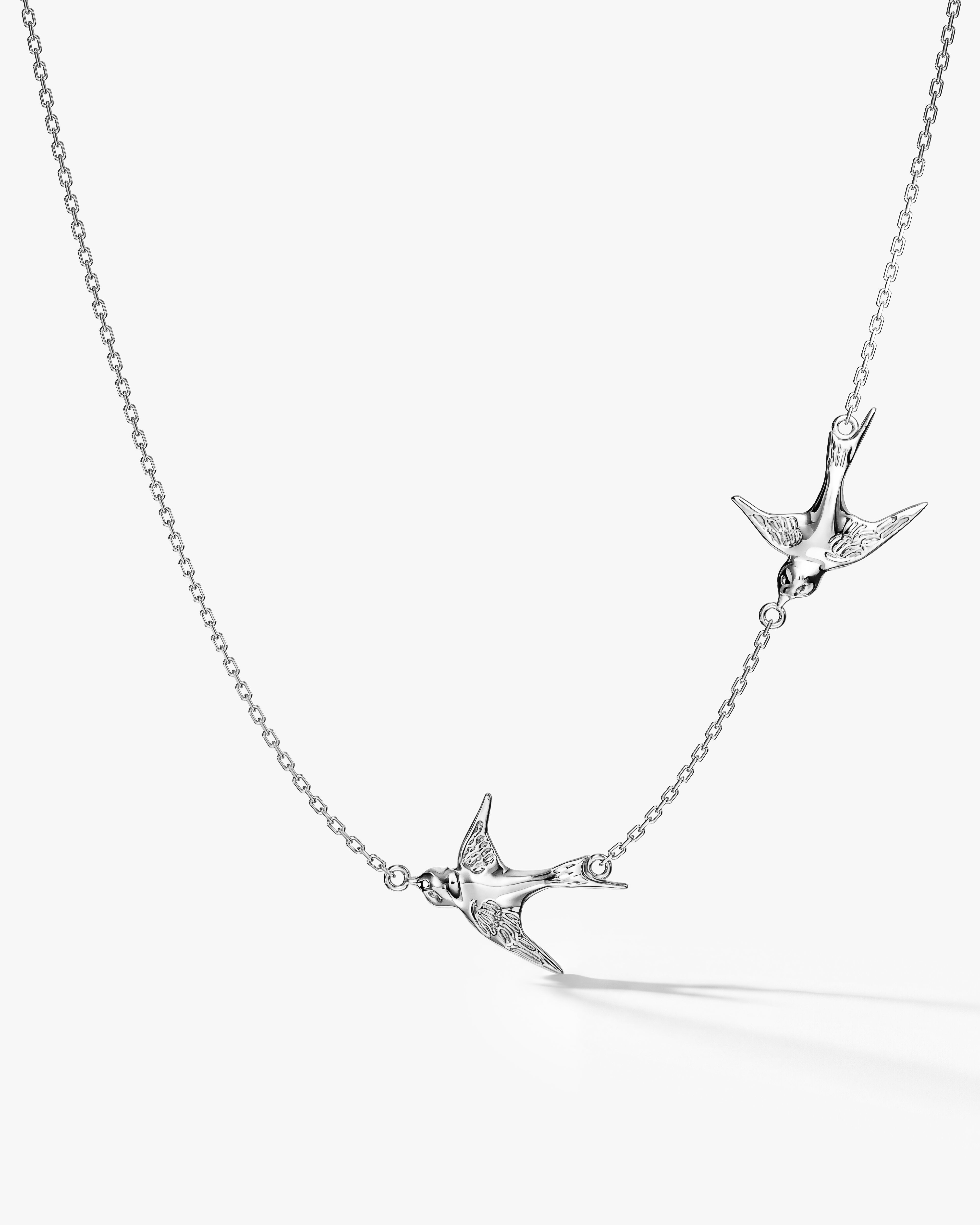 Double Swallow Necklace