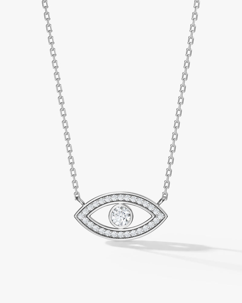 Bezel Evil Eye Necklace