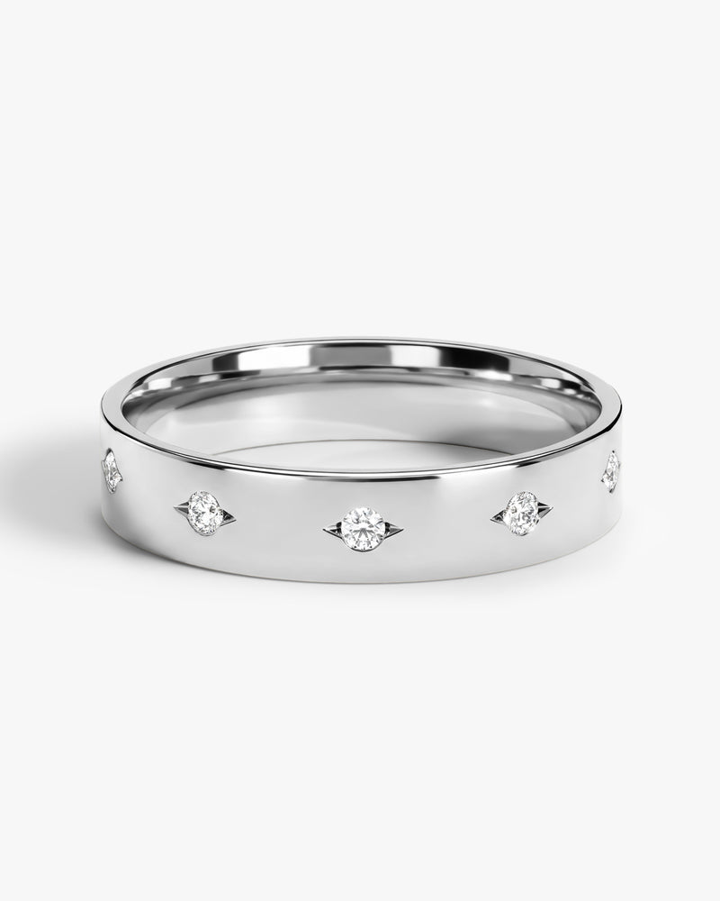 4mm Slit-Bezel Set Eternity Men's Engagement Ring (0.20 CT TW)