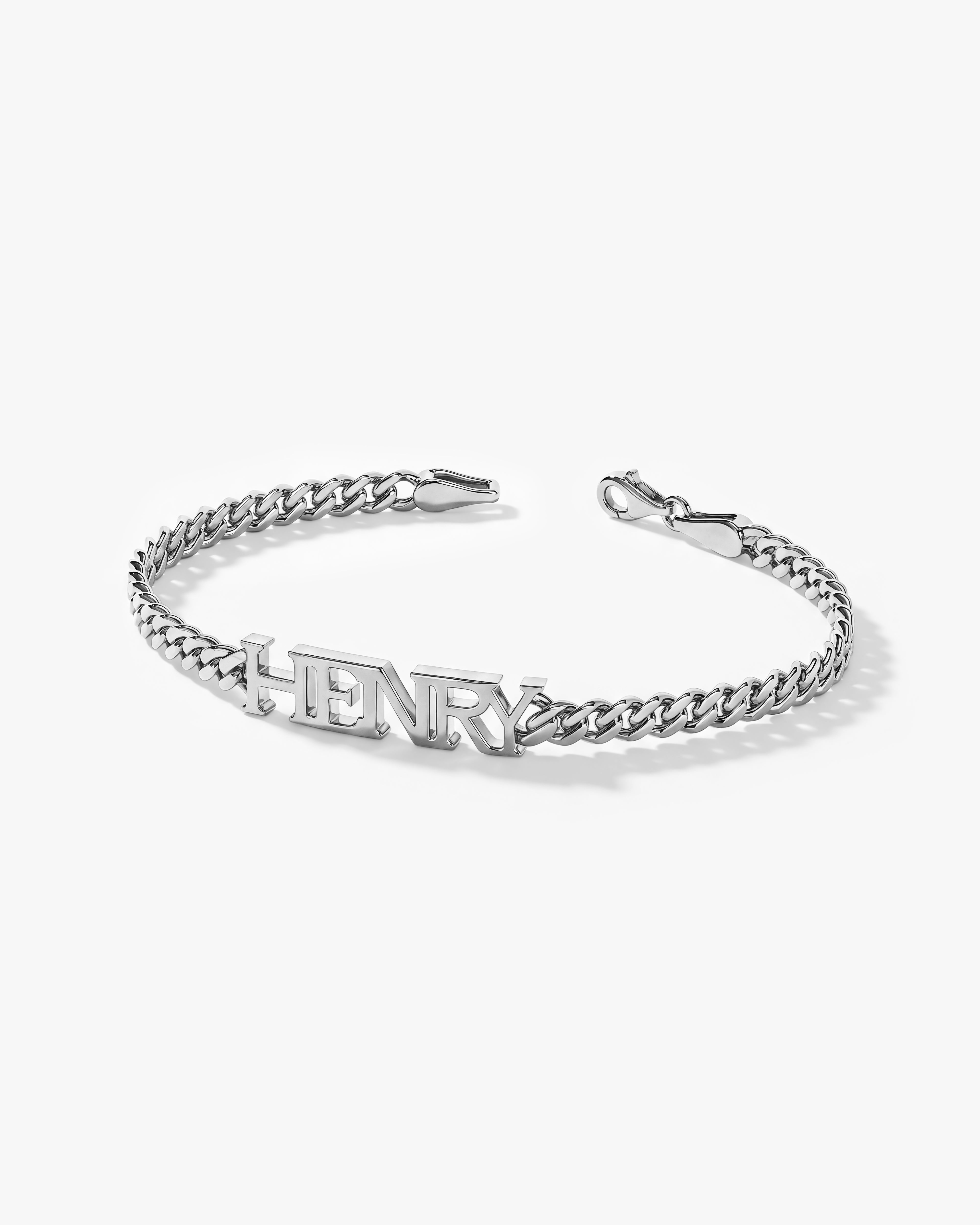 Men's Cuban Chain Name Bracelet - Gold Vermeil