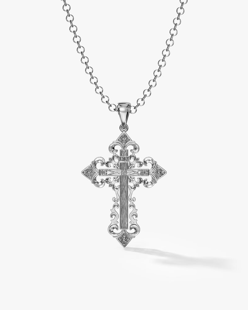 Detailed Cross Pendant Necklace