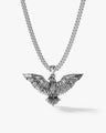 Oxidized Flying Eagle Pendant Necklace