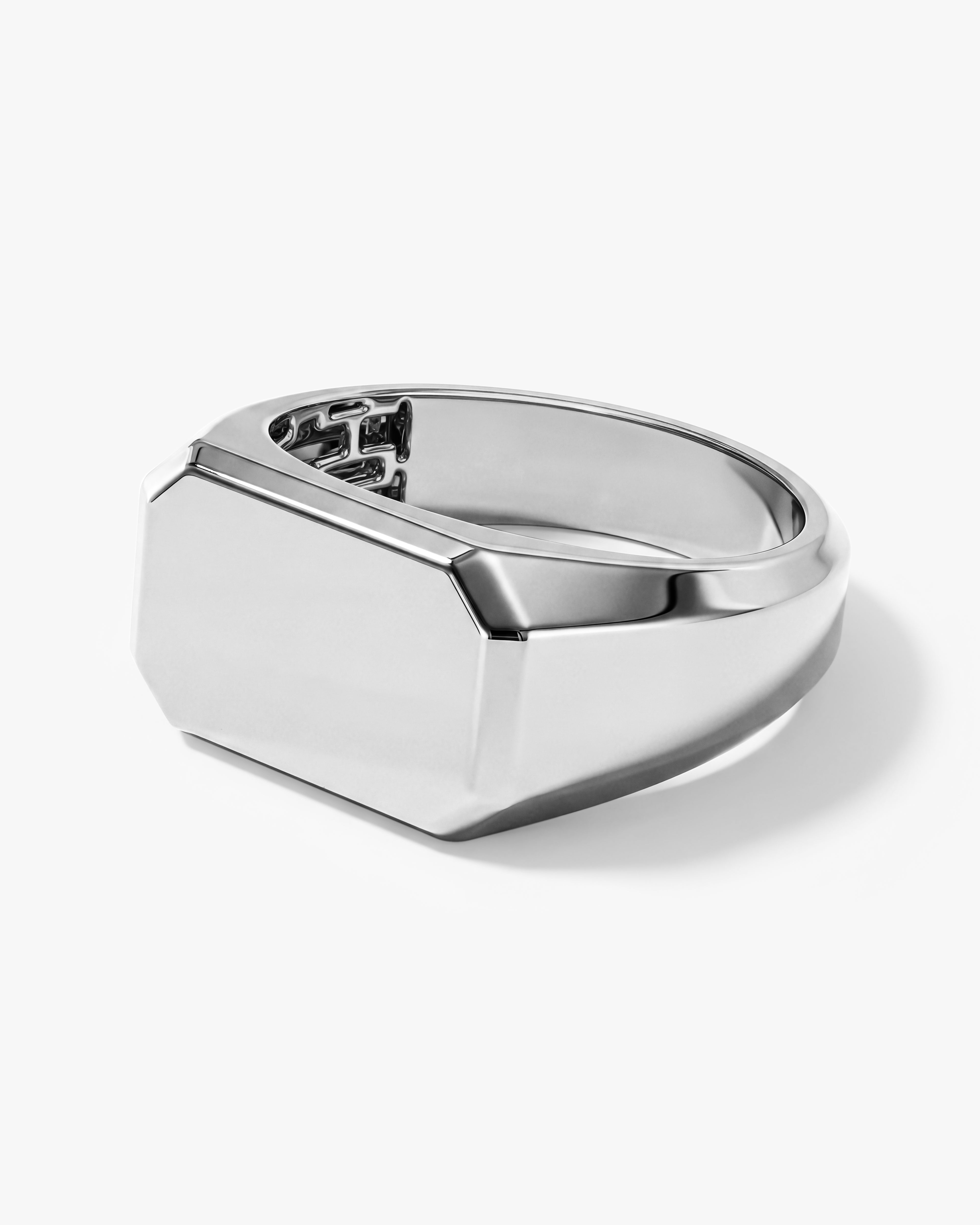 14k Gold Octagon Signet Ring