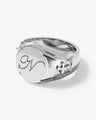 Engravable Round Signet Ring - Gold Vermeil