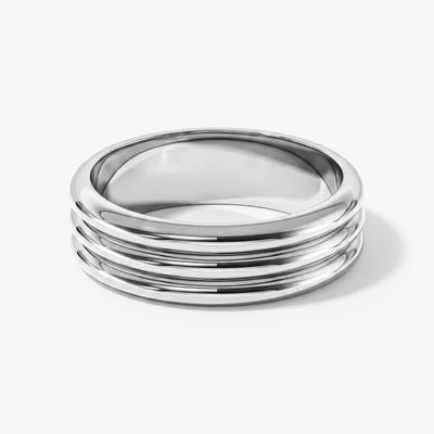 Grooved Band Ring - Gold Vermeil