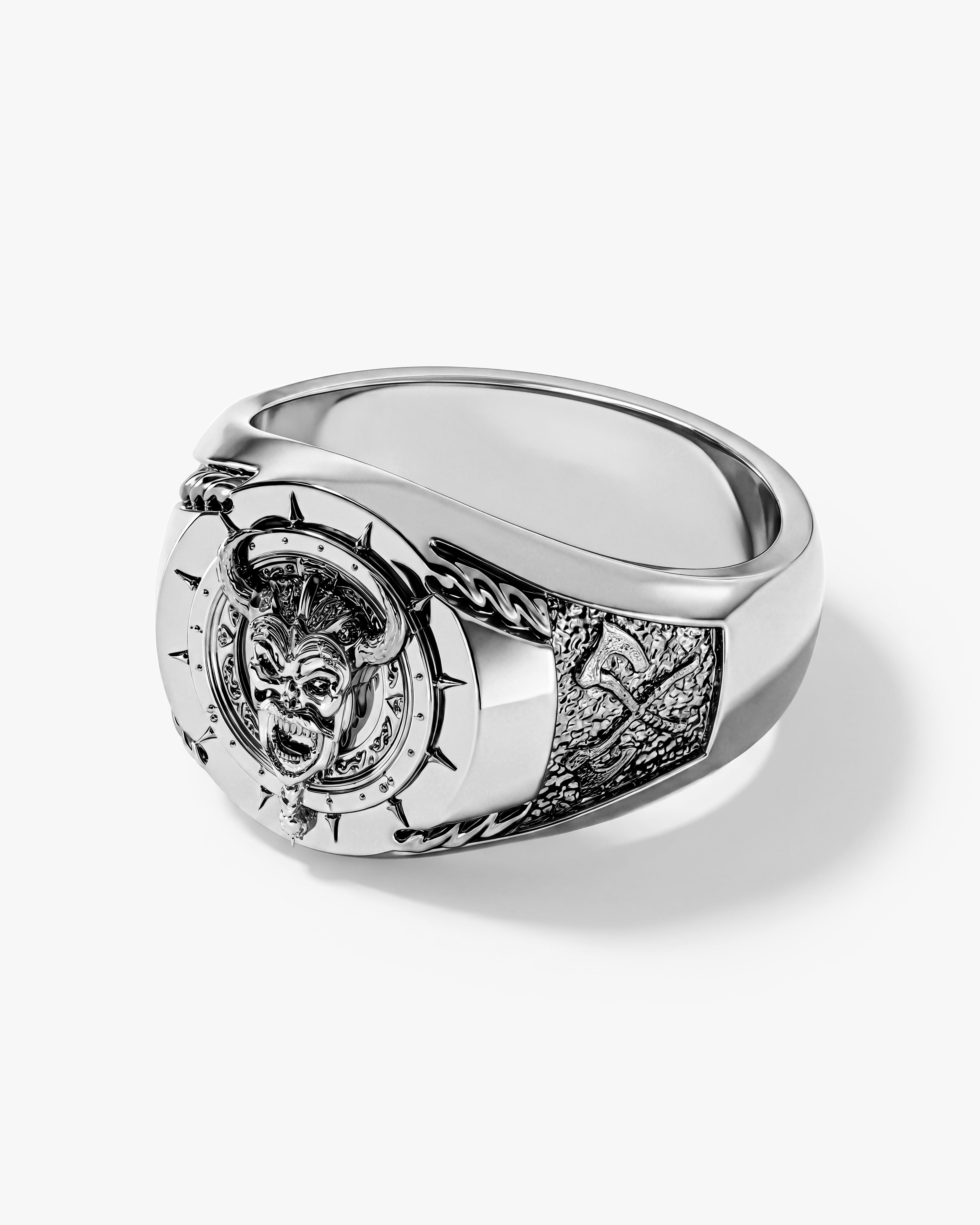 Oxidized Viking Ring - Sterling Silver
