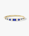 Baguette Birthstone Ring with Round Sidestones