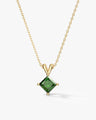 Double Bail Birthstone Solitaire Pendant Necklace