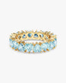 Heart Cut Birthstone Eternity Ring