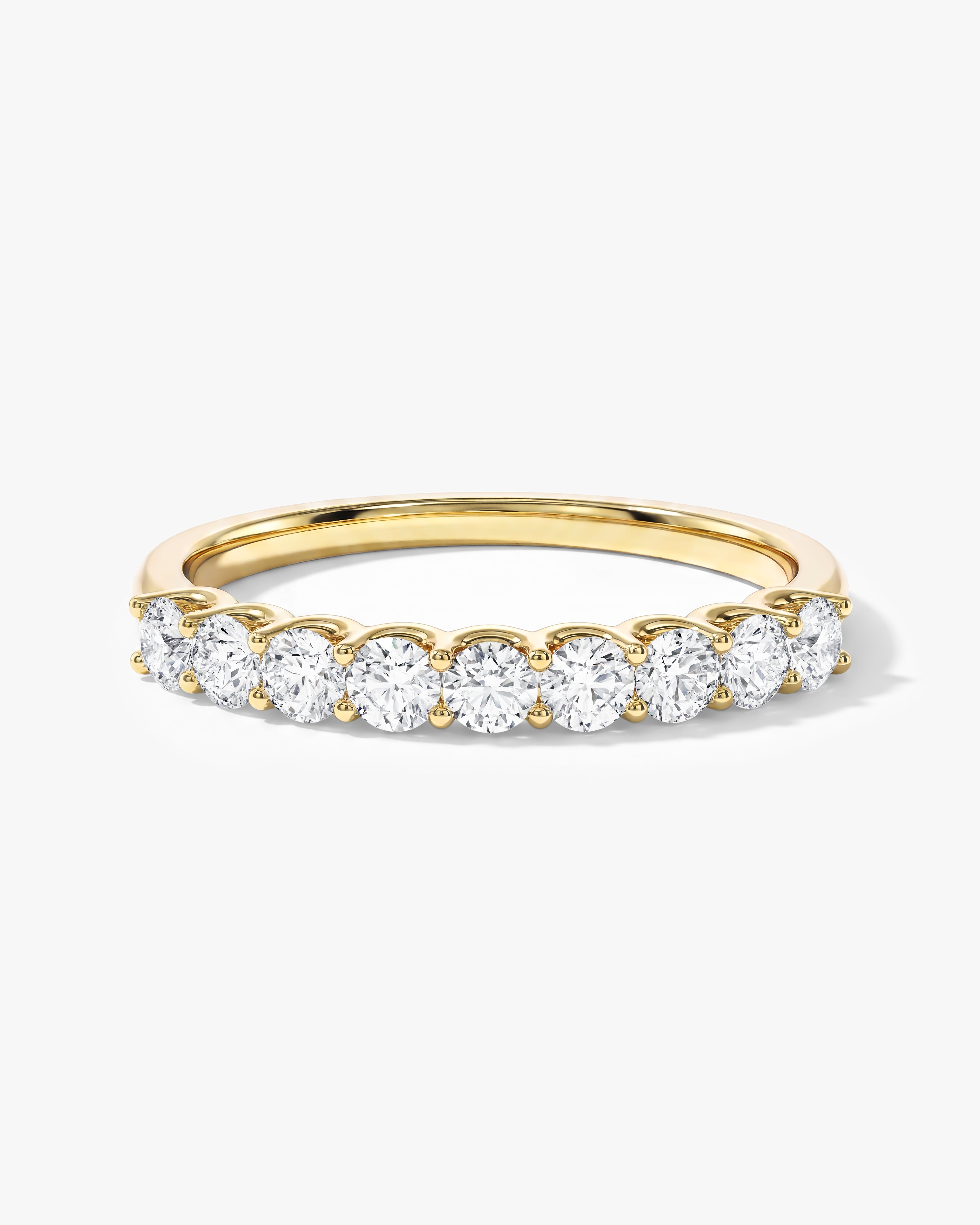 U-Prong Nine Stone Anniversary Band (0.45 CT TW)