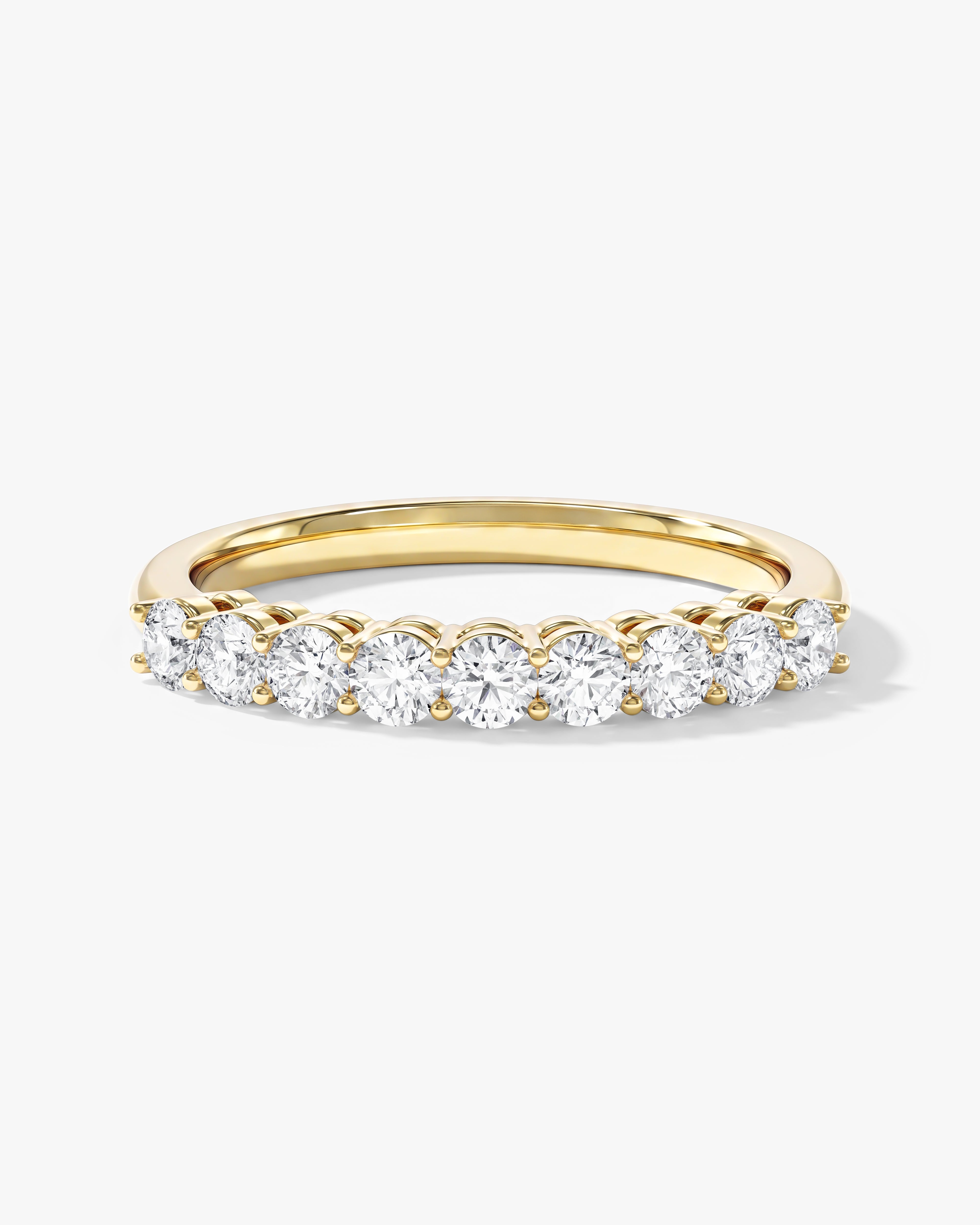 Classic Nine Stone Anniversary Band (0.45 CT TW)