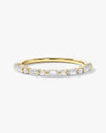 Alternating Round and Baguette Wedding Band