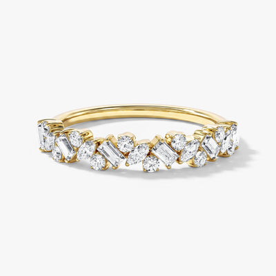 Multi-Cut Cluster Wedding Band