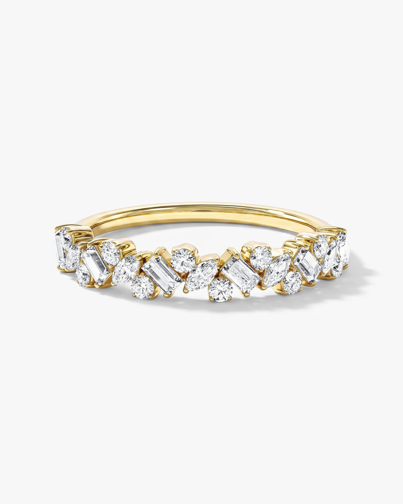 Multi-Cut Cluster Wedding Band
