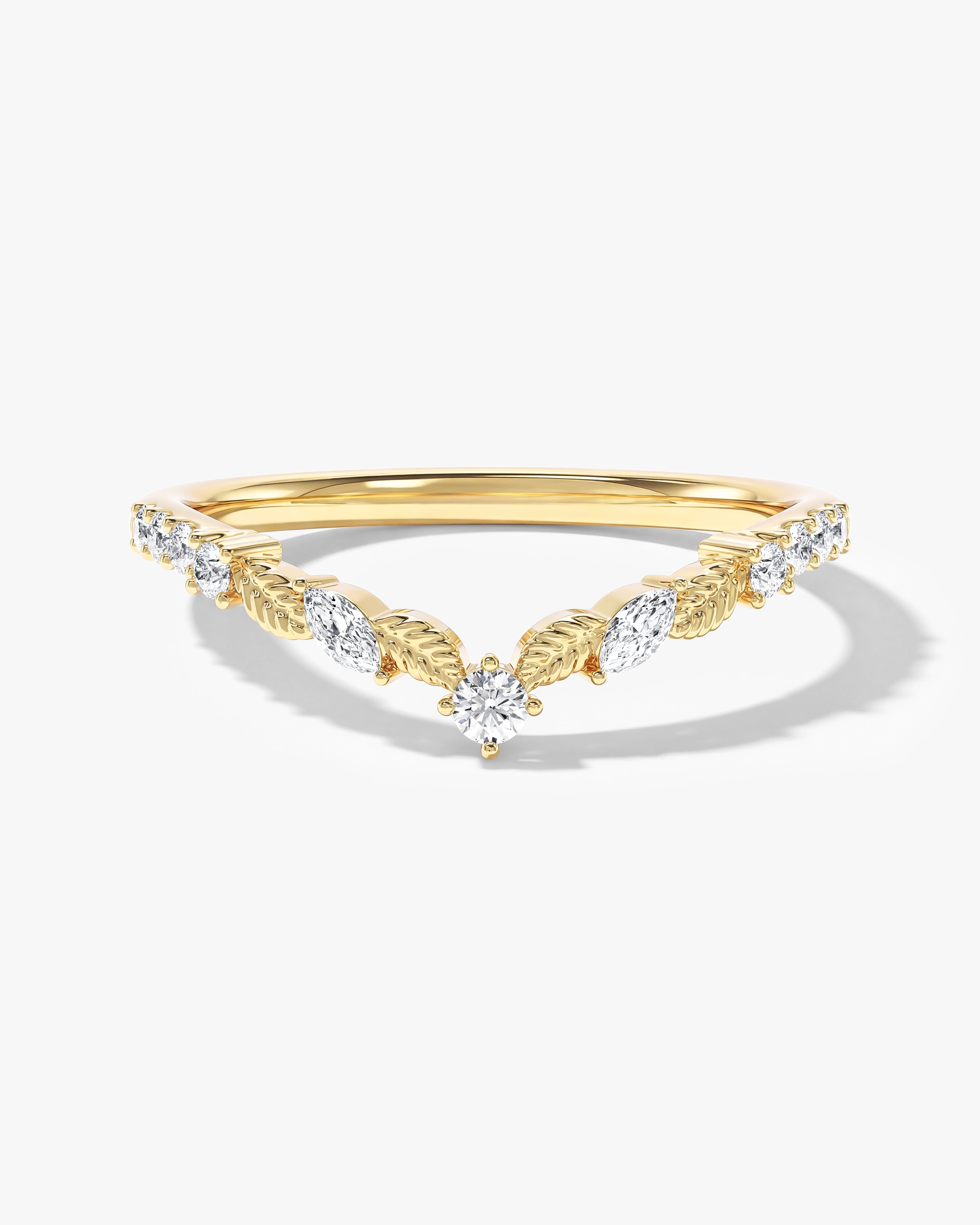 Petal Nesting Wedding Band (0.20 CT TW)
