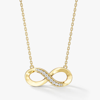 Pave Set Infinity Necklace (0.11 CT)