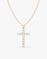 Prong Set Cross Necklace