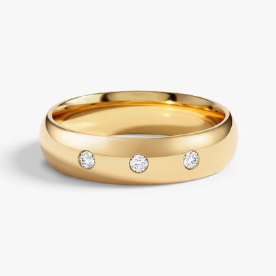 5mm Flush Set Men's Diamond Wedding Band (0.09 CT TW)