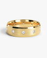 6mm Flush Set Beveled Edge Wedding Band (0.30 CT TW)