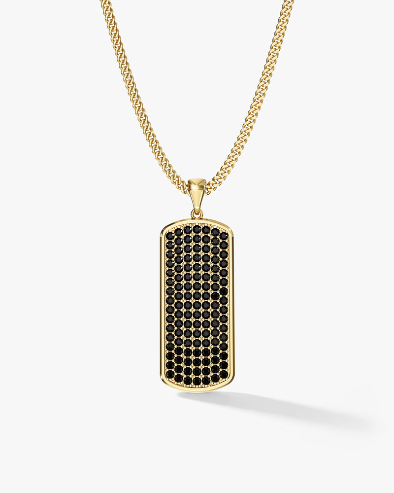 Black Diamond Tag Necklace