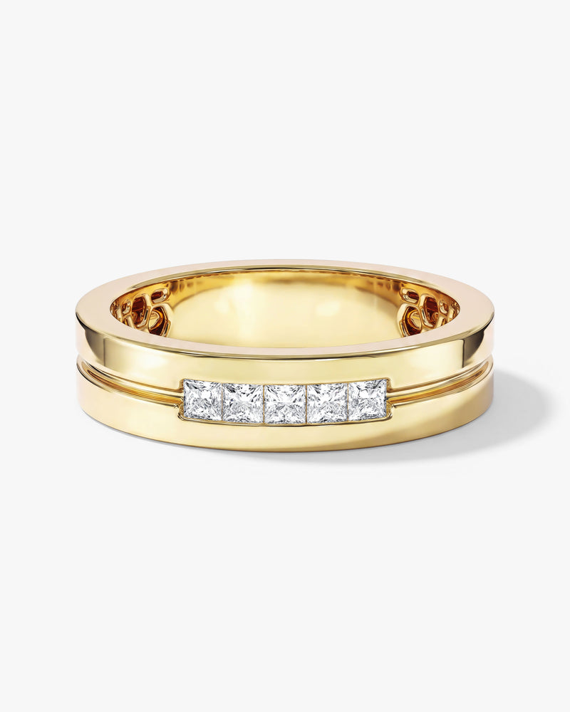 Channel Five Stone Men's Wedding Band