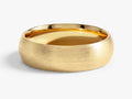 6mm Classic Dome Men's Wedding Band - Matte Brushed
