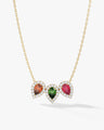 Halo Family Birthstone Necklace