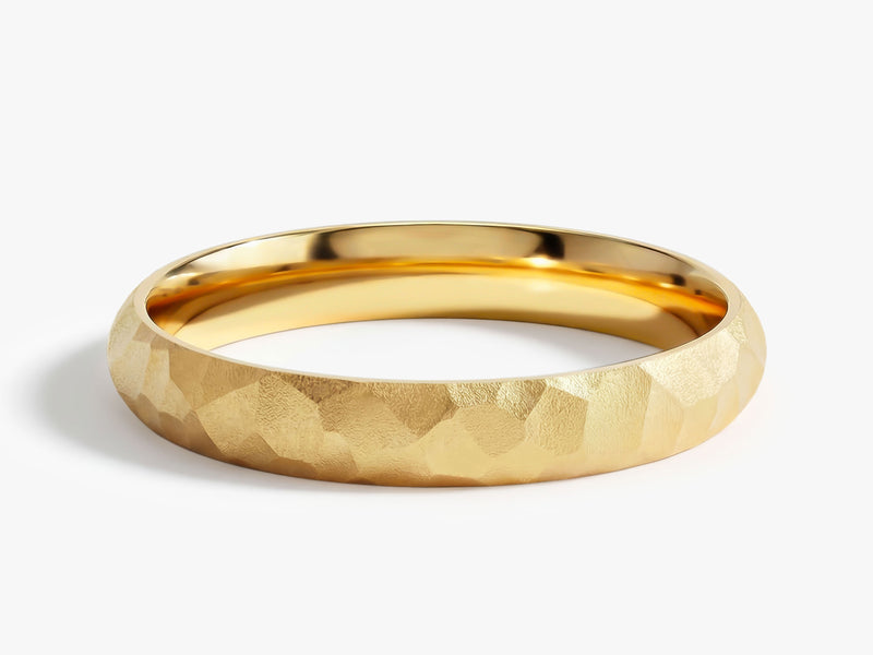 3mm Hammered Dome Wedding Band