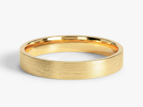 3mm Classic Flat Wedding Band - Matte Brushed