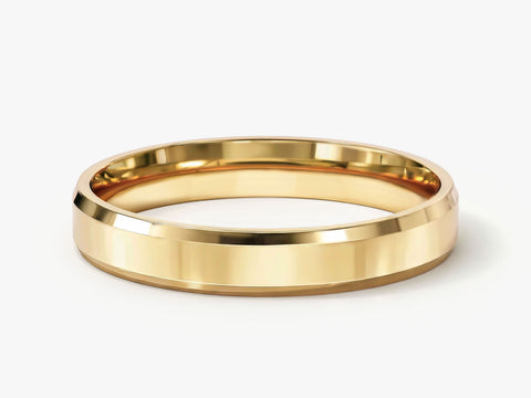 3mm Beveled Edge Wedding Band