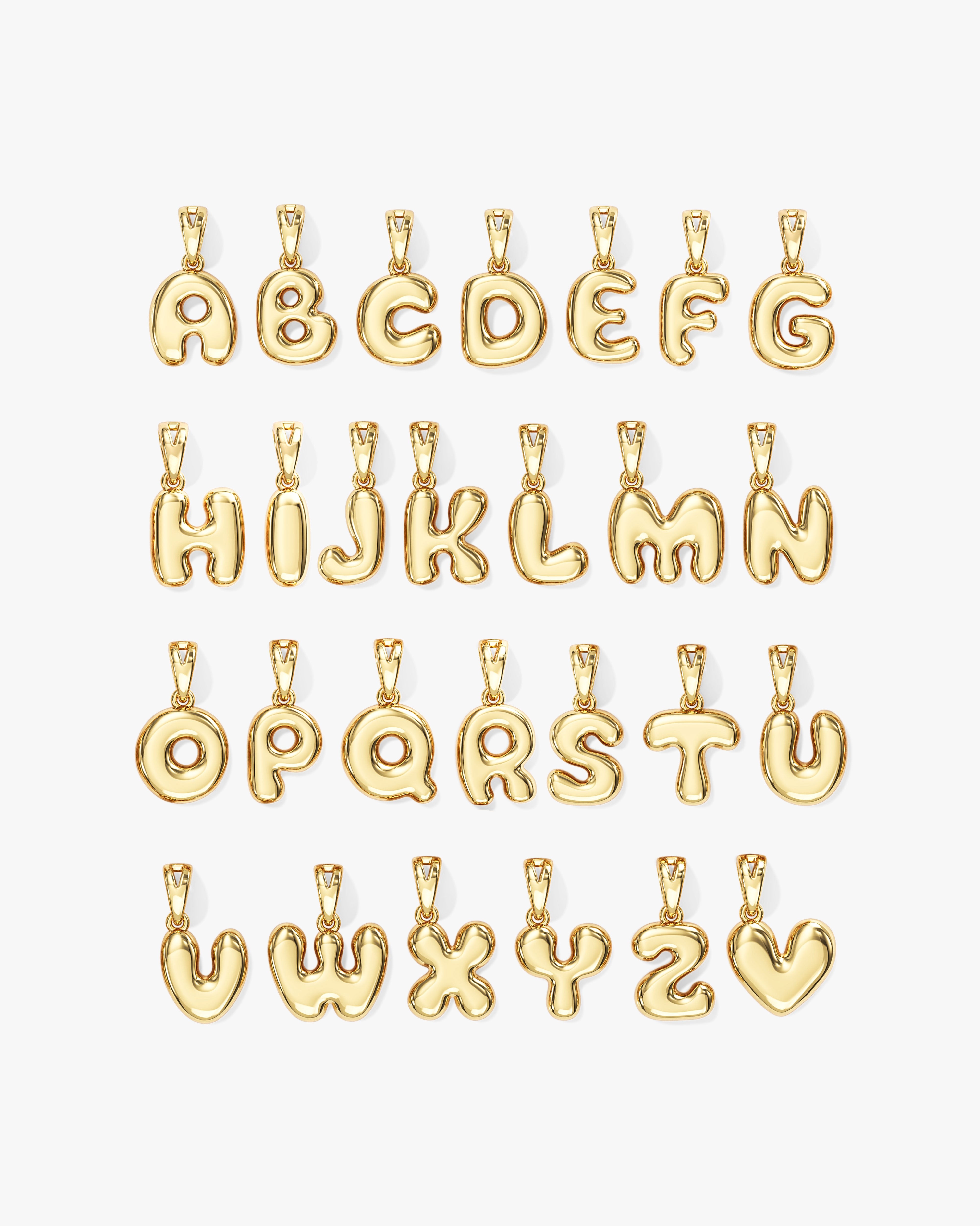 Bubble Initial Necklace