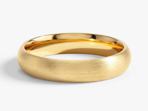 4mm Classic Dome Wedding Band - Matte Brushed