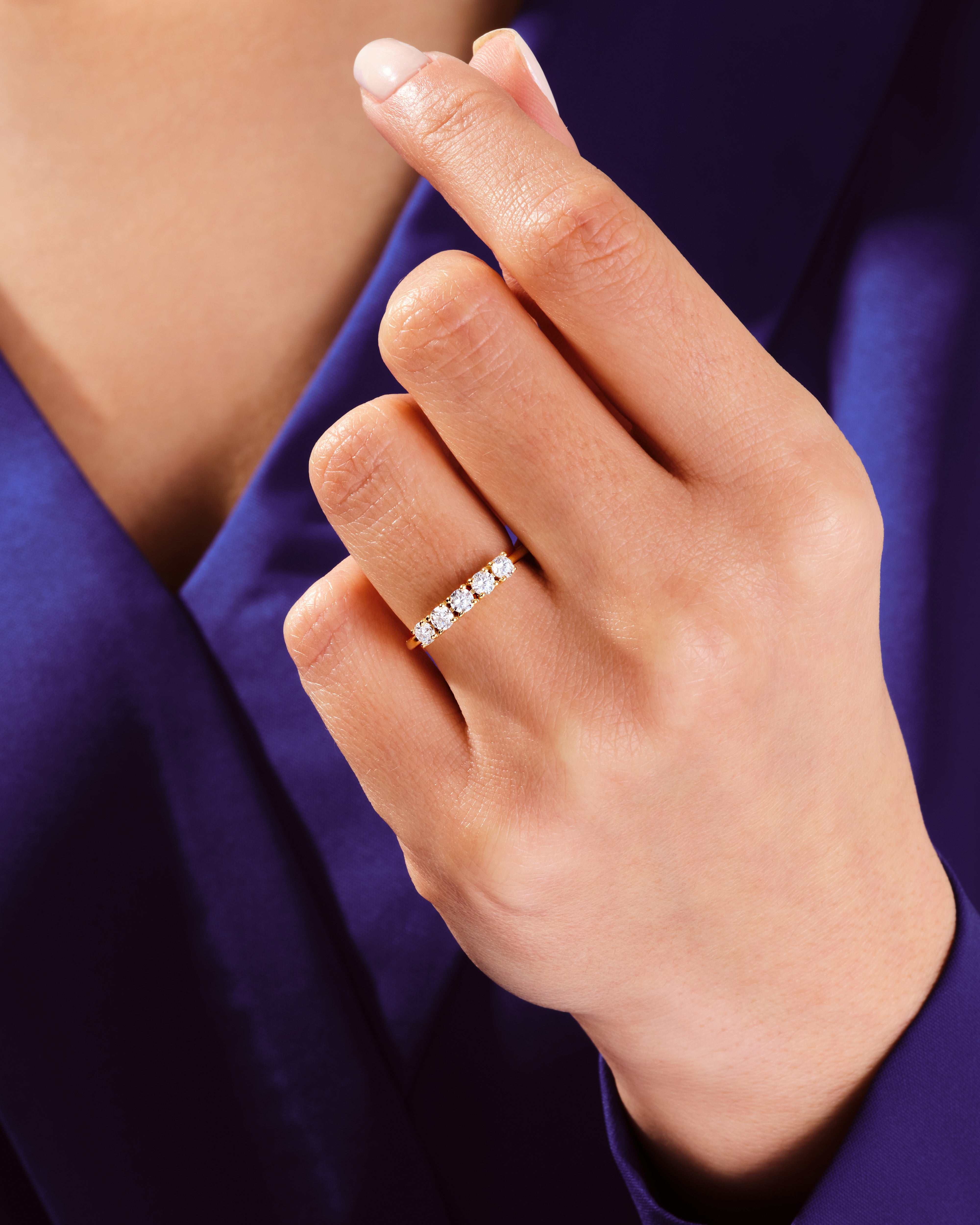 Five Stone Basket Anniversary Band (0.50 CT TW)