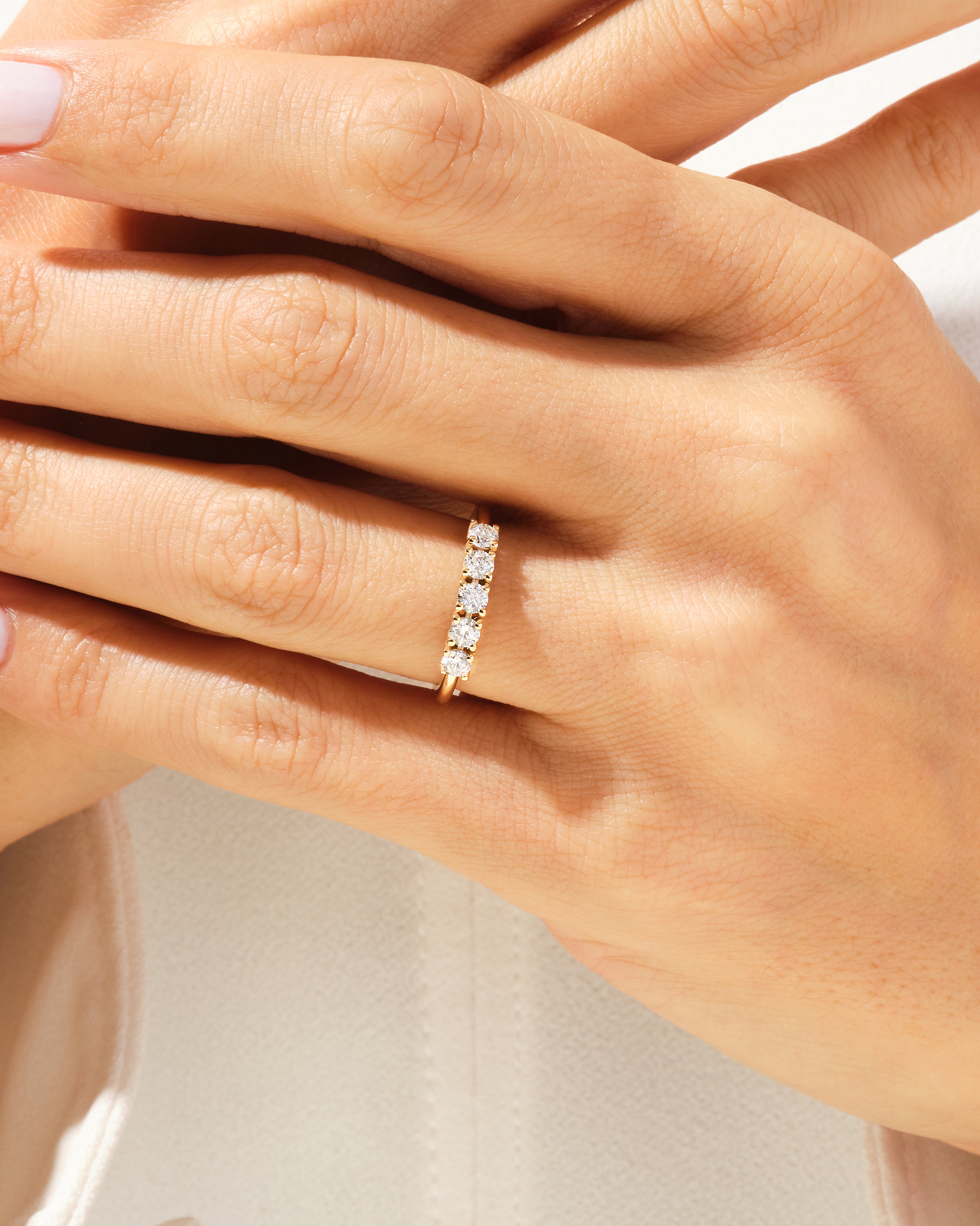 Five Stone Basket Anniversary Band (0.50 CT TW)