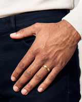 5mm Beveled Edge Men's Wedding Band - Matte Brushed