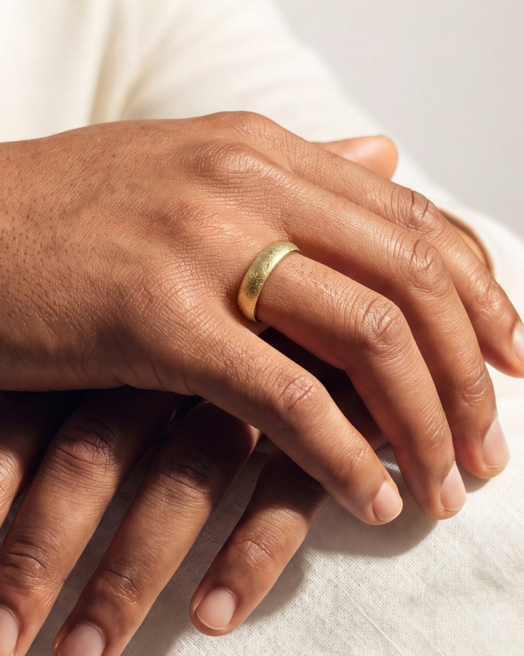 6mm Dome Men's Wedding Band with Ice Matte Finish