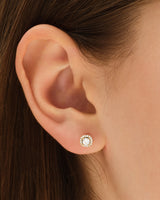 Round Halo Stud Earrings (0.66 ct tw)