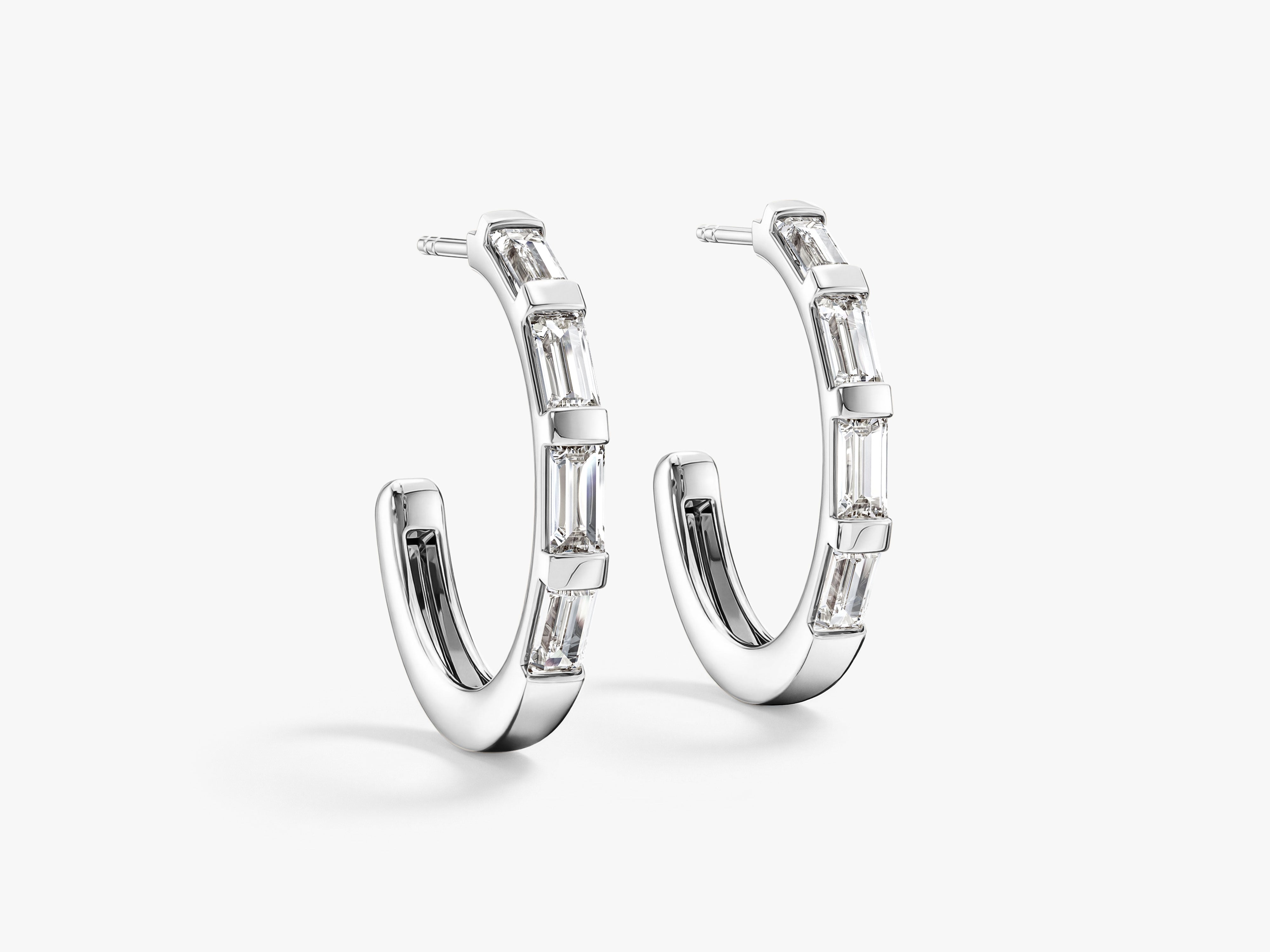 Baguette Hoop Earrings