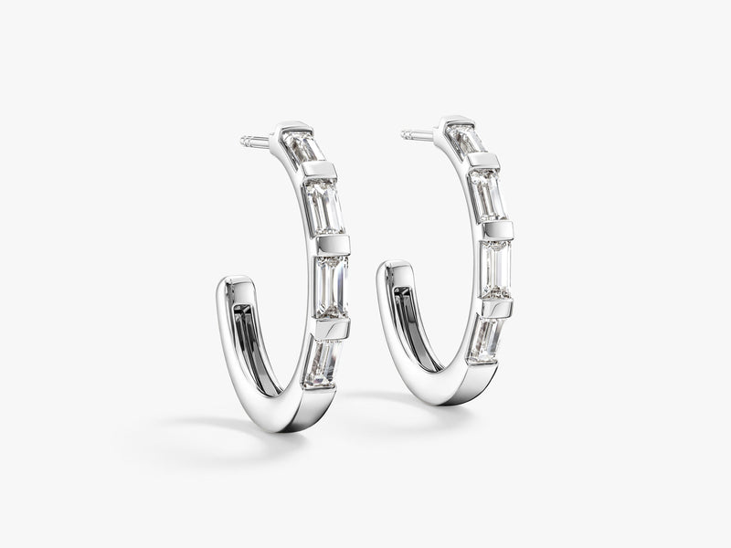 Baguette Hoop Earrings