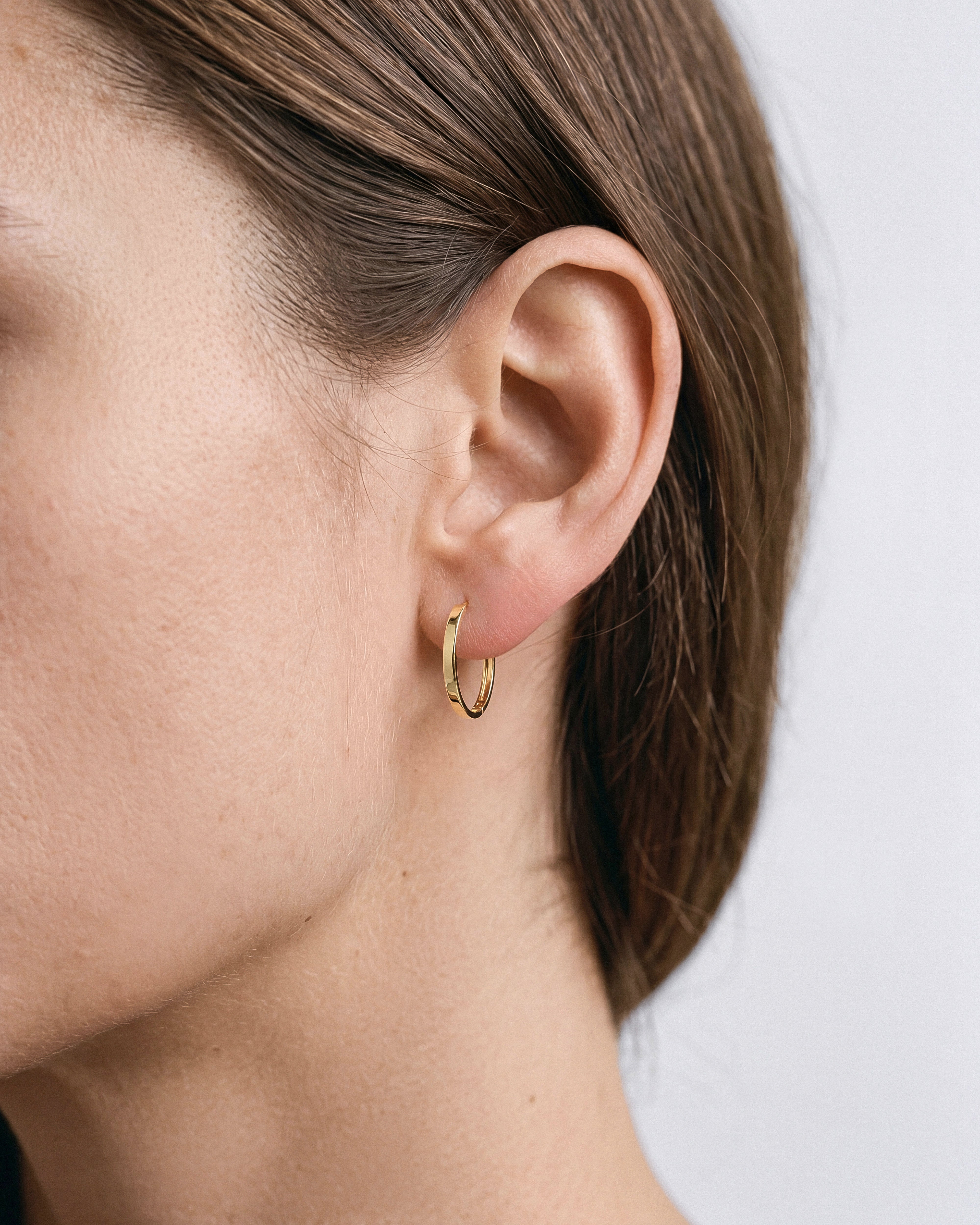 Large Plain Hoop Earrings