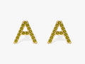 Birthstone Initial Stud Earrings