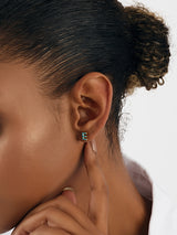Birthstone Initial Letter Stud Earrings