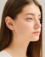 Birthstone Initial Stud Earrings