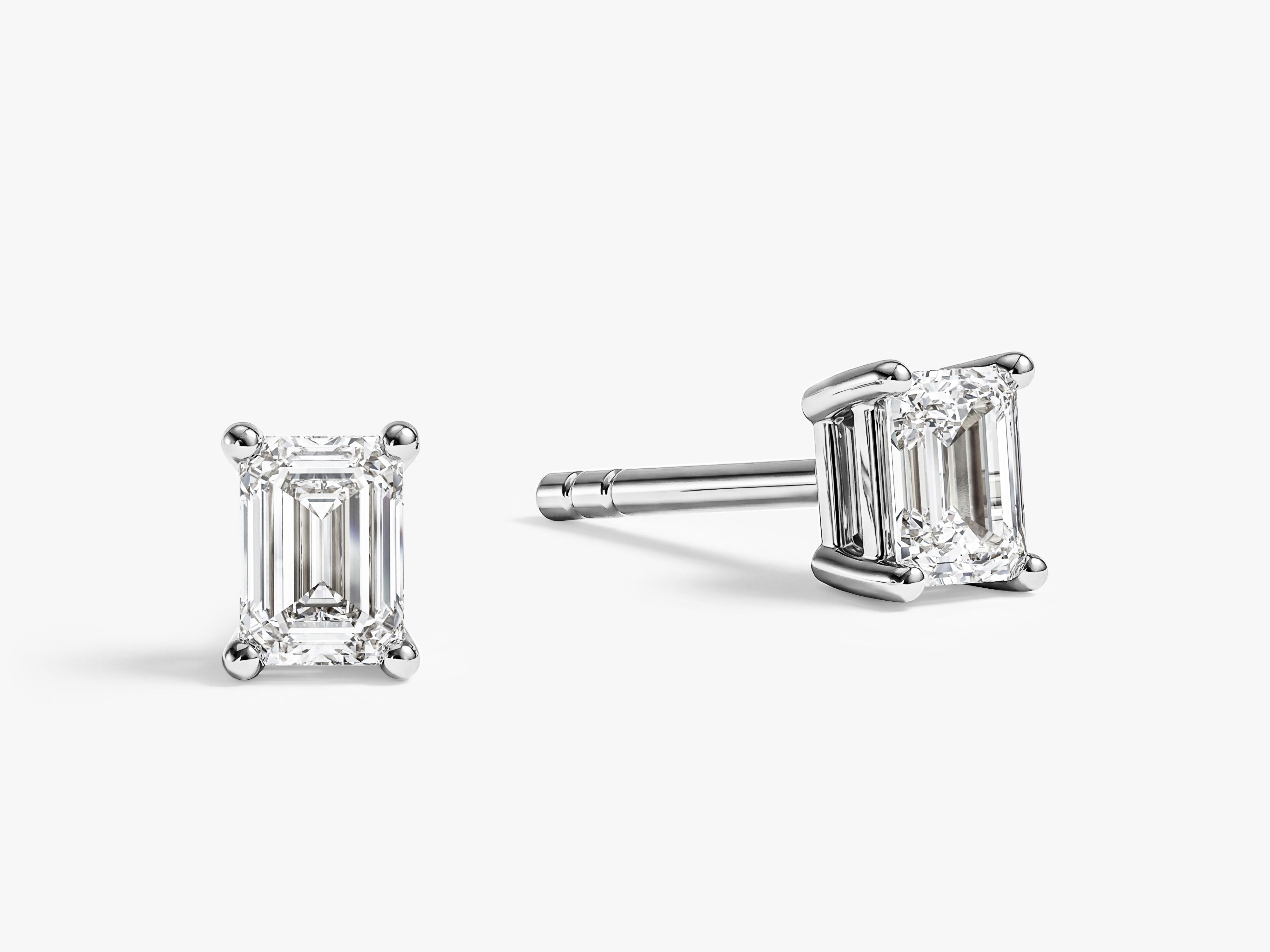 Emerald Cut Stud Earrings (0.25 ct tw)