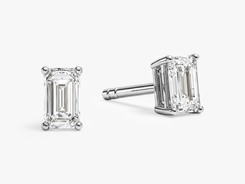 Emerald Cut Stud Earrings (1.00 ct tw)