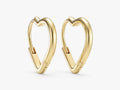 Open Heart Hoop Earrings