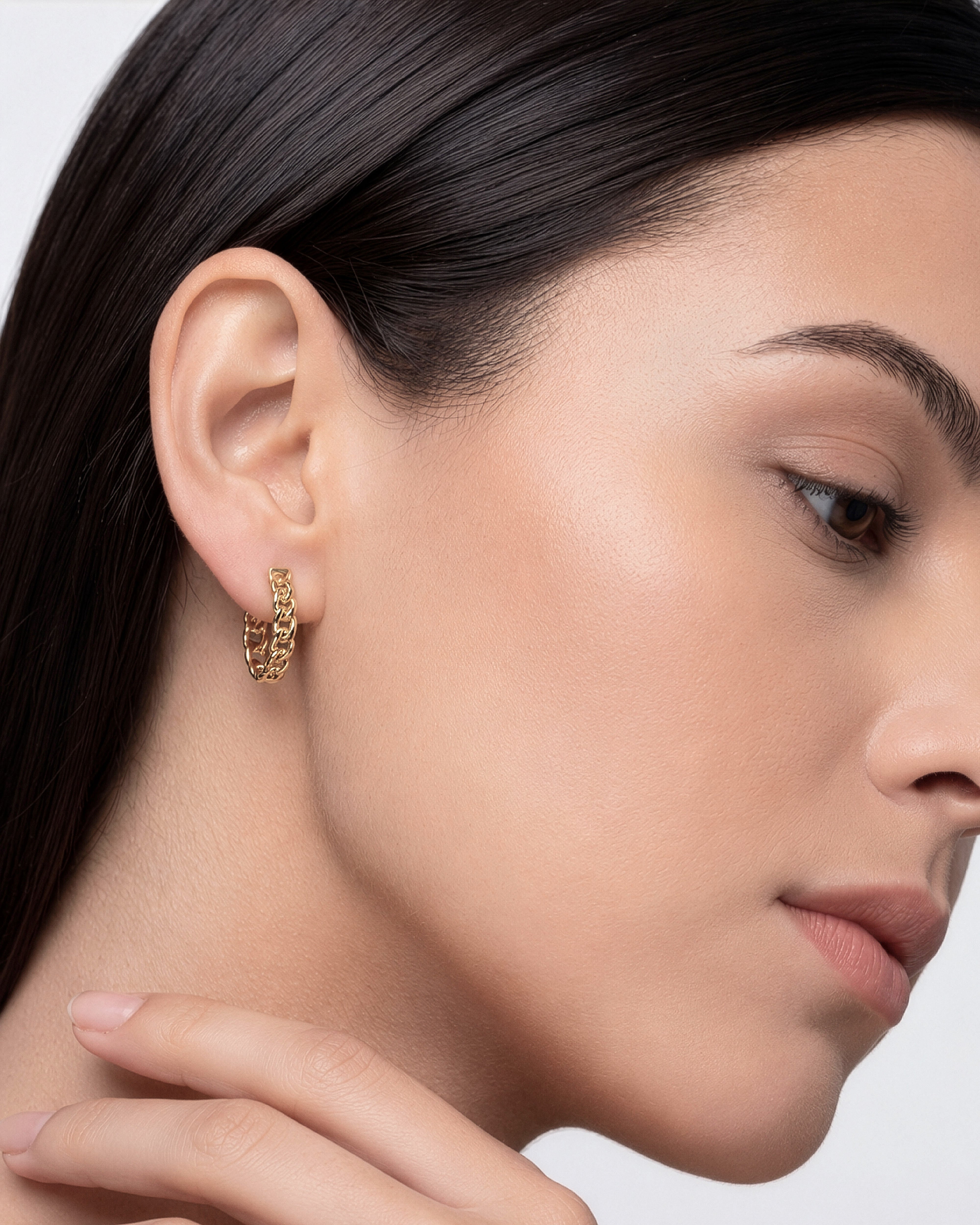 Chunky Chain Hoop Earrings